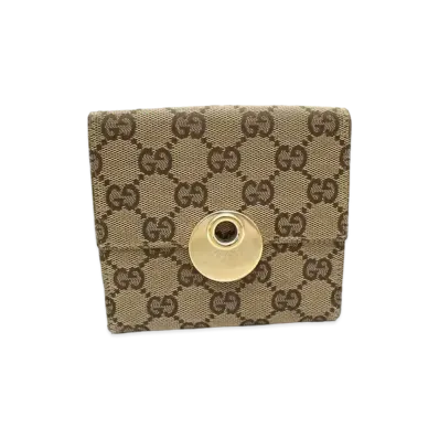 GUCCI GG Canvas Eclipse W Hook "Beige/Gold"