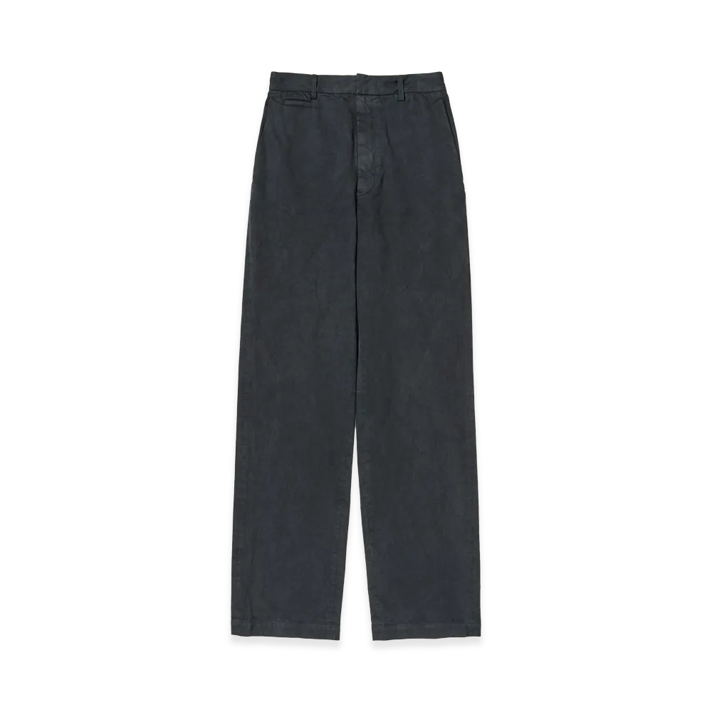 AURALEE Women's Garment-Dyed Finx Chino Pants "Black"