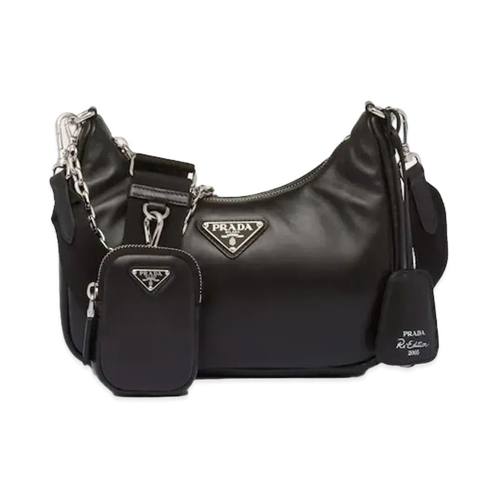 PRADA Padded Nappa Leather Prada Re Edition 2005 Shoulder Bag "Black"