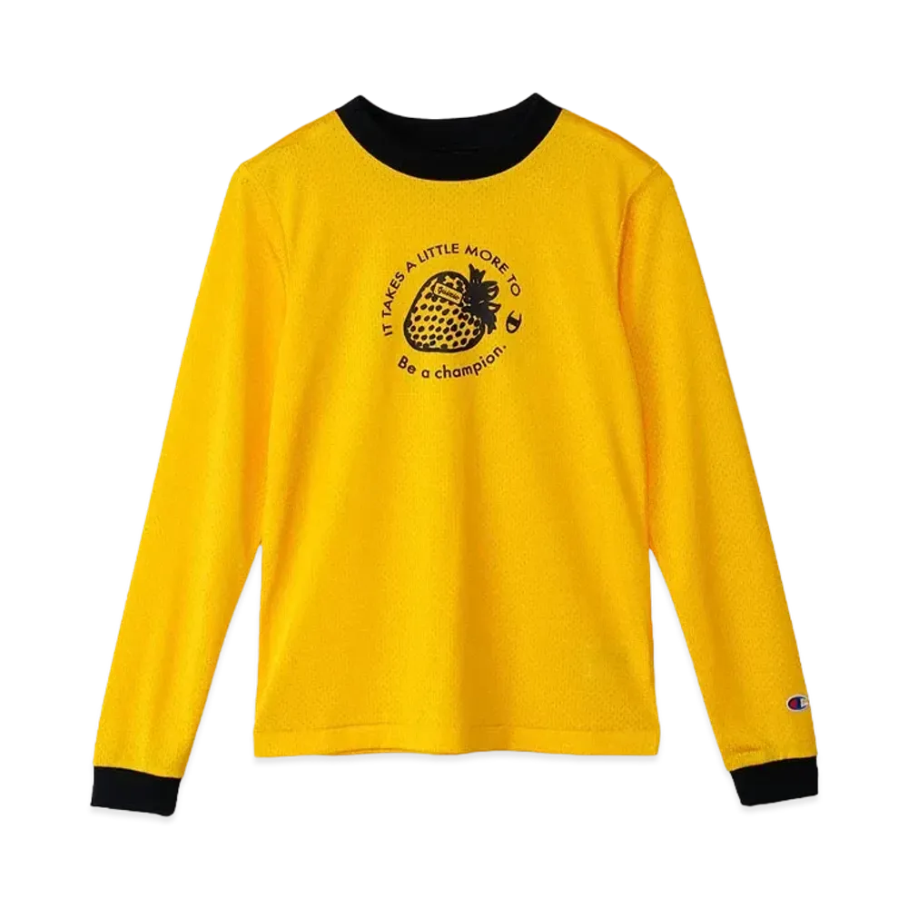 Champion x Danielle Guizio Women's Long Sleeve Crew Neck T-Shirt "Yellow"