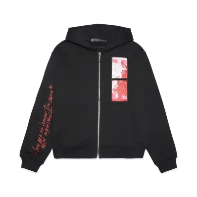 URAN SAKAGUCHI x A GOOD BAD INFLUENCE ZIP HOODIE "BLACK / RED"