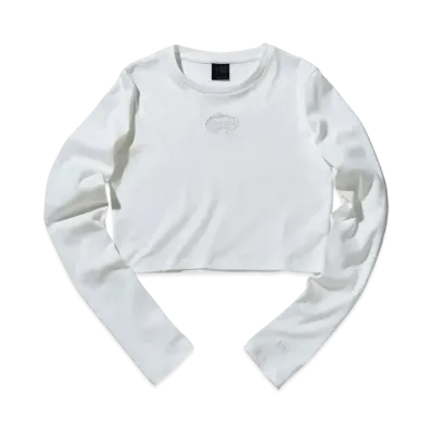 NEW ERA BLACK LABEL SS25 Women's Long Sleeve Cropped T-shirt "Off White"