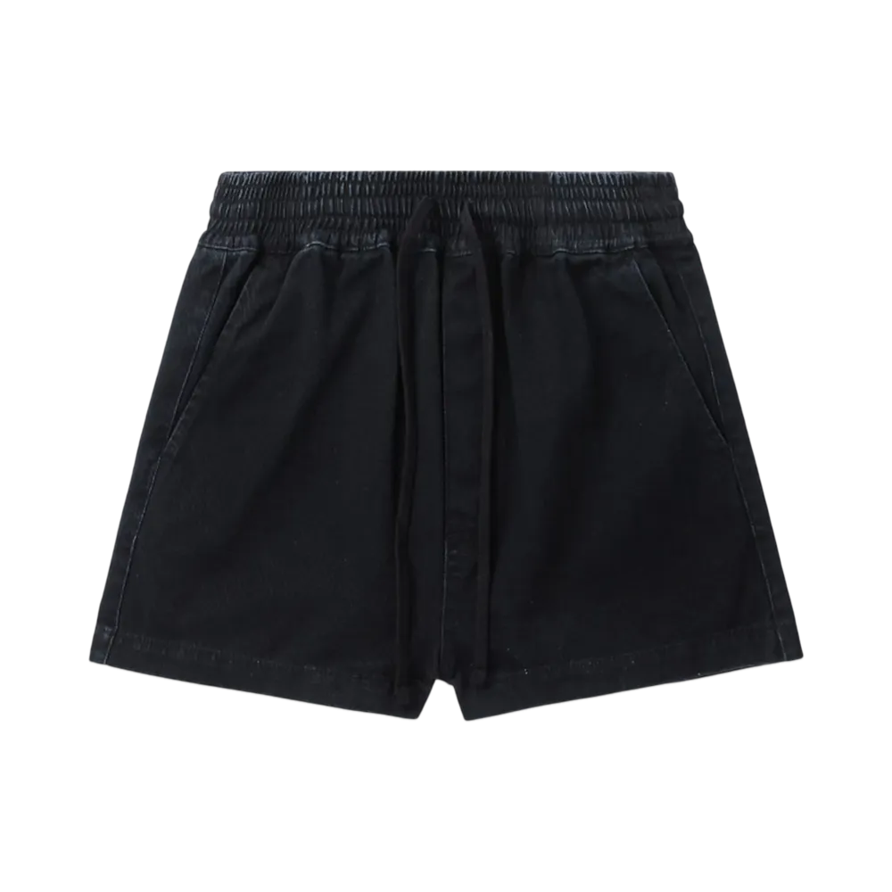 A BATHING APE Bapy Drawstring Denim Shorts "Dark Black"