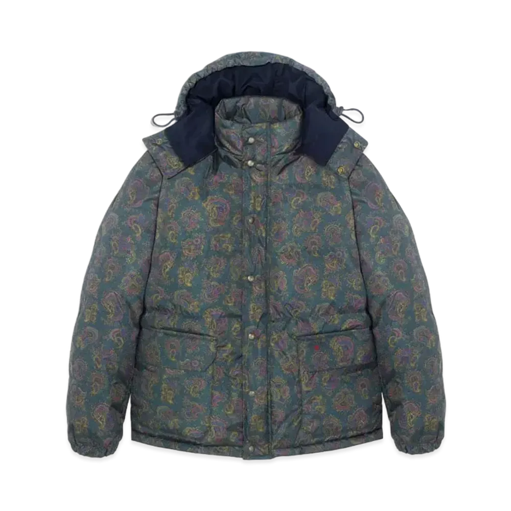 Noah Paisley Cashball Puffer Jacket "Green"