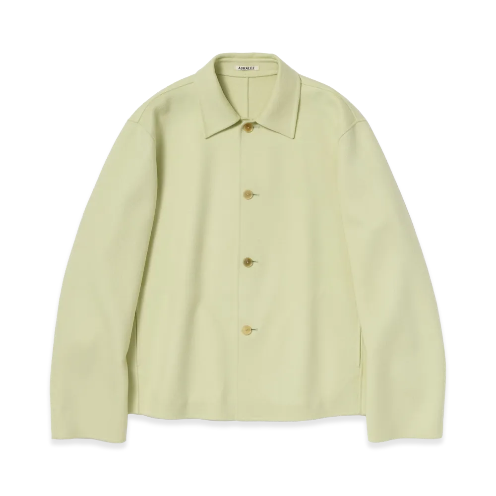 AURALEE Women's Super Fine Wool Melton Hand Sewn Blouson "Light Lime"