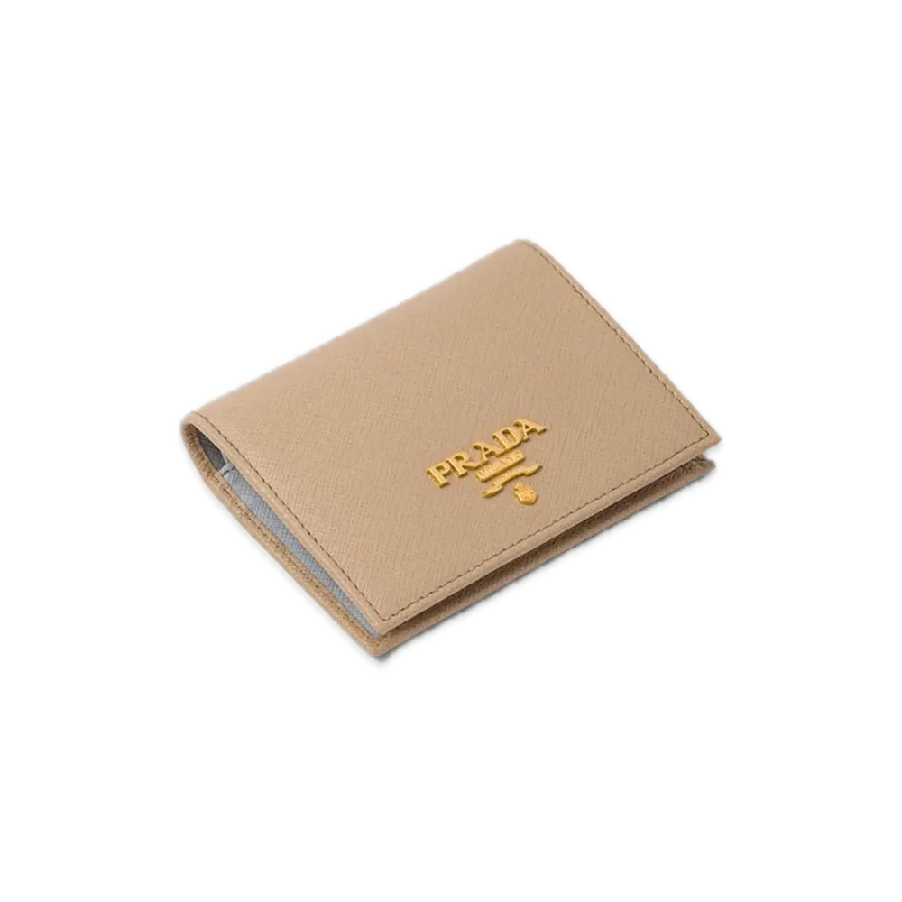 PRADA Saffiano Multicolor Wallet "Sand/Blue"