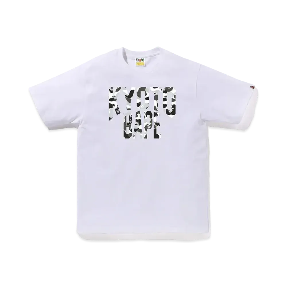 A BATHING APE Bape Store Kyoto NYC Logo Tee "White"