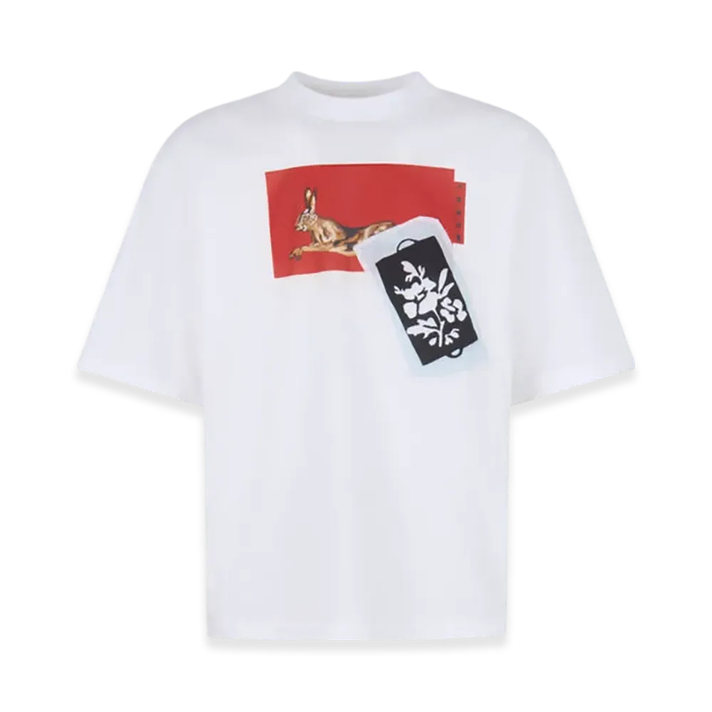 MARNI x Olaolu Slawn x Soldier Boyfriend Cotton T-Shirt "Ivory"