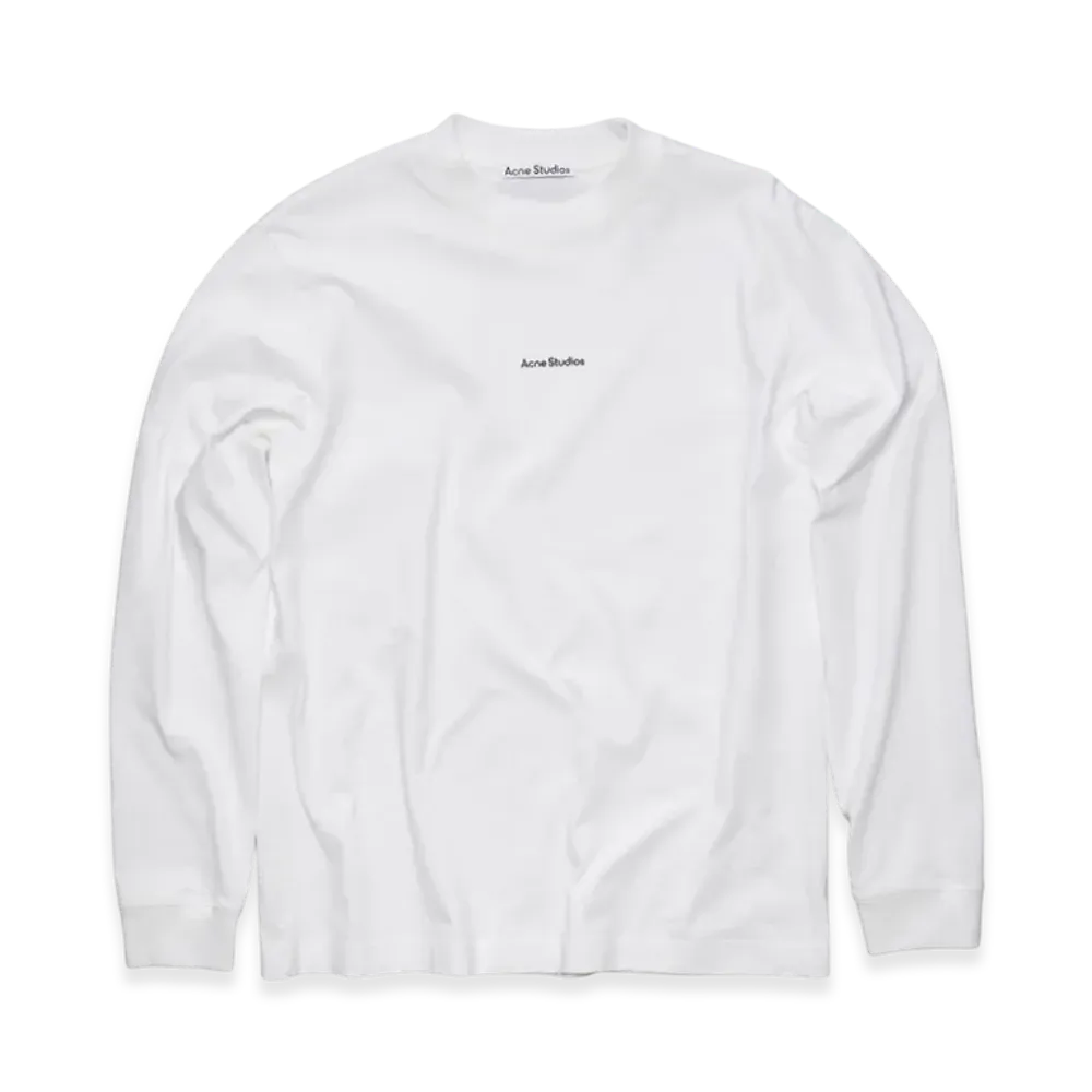 Acne Studios Logo Long Sleeve T-Shirt "Optic White"