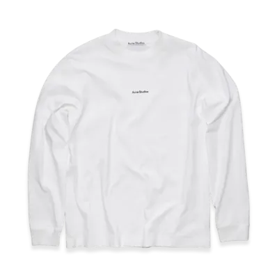 Acne Studios Logo Long Sleeve T-Shirt "Optic White"