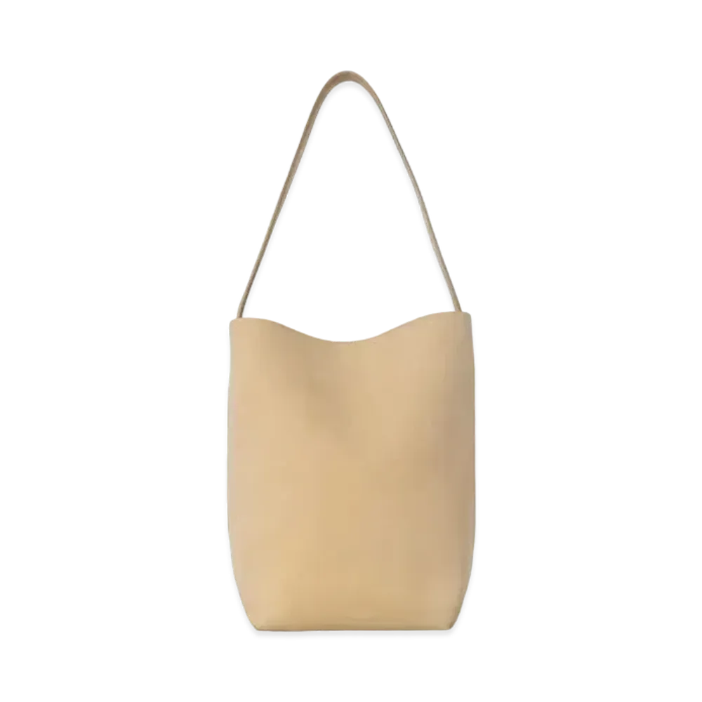 The Row Medium N/S Park Tote Bag in Nubuck "Croissant"