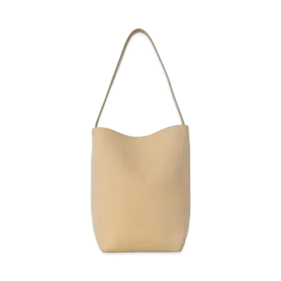 The Row Medium N/S Park Tote Bag in Nubuck "Croissant"