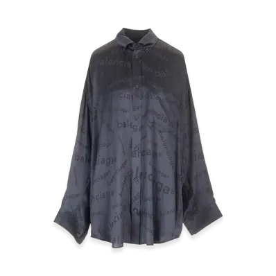 BALENCIAGA Women's Cocoon Shirt "Black"