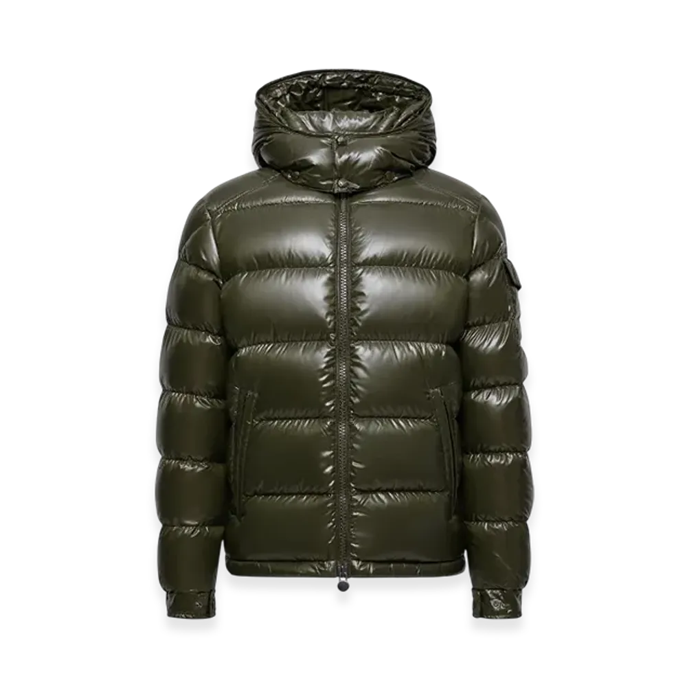 MONCLER Maya Hooded Short Down Jacket "Olive Green"