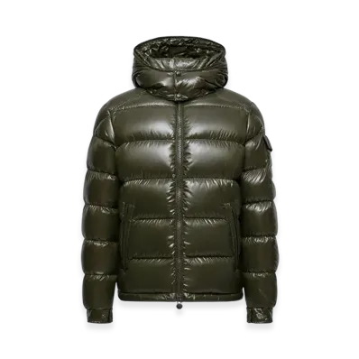 MONCLER Maya Hooded Short Down Jacket "Olive Green"