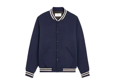 CELINE Loose Varsity-Style Jacket / Wool "Blue Navy"