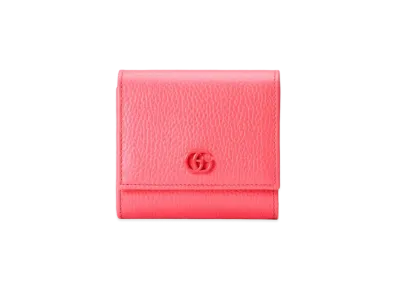 GUCCI Double G Medium Wallet "Coral Pink"