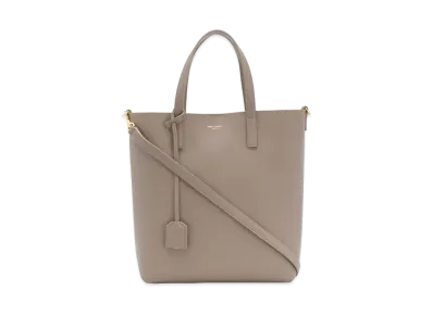 SAINT LAURENT Shopping Bag Saint Laurent Toy In Supple Leather "Stone Gray"