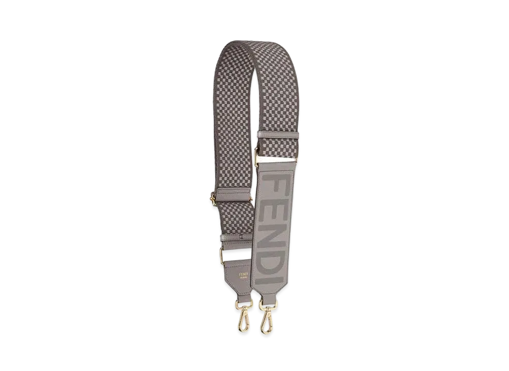 FENDI Strap You Webbing Shoulder Strap "Gray"