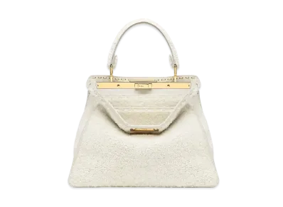 FENDI Peekaboo Iseeu Medium Sheepskin Bag "White"