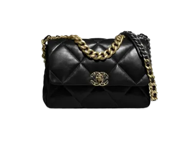 CHANEL 19 Large Hand Bag Lambskin "Black"