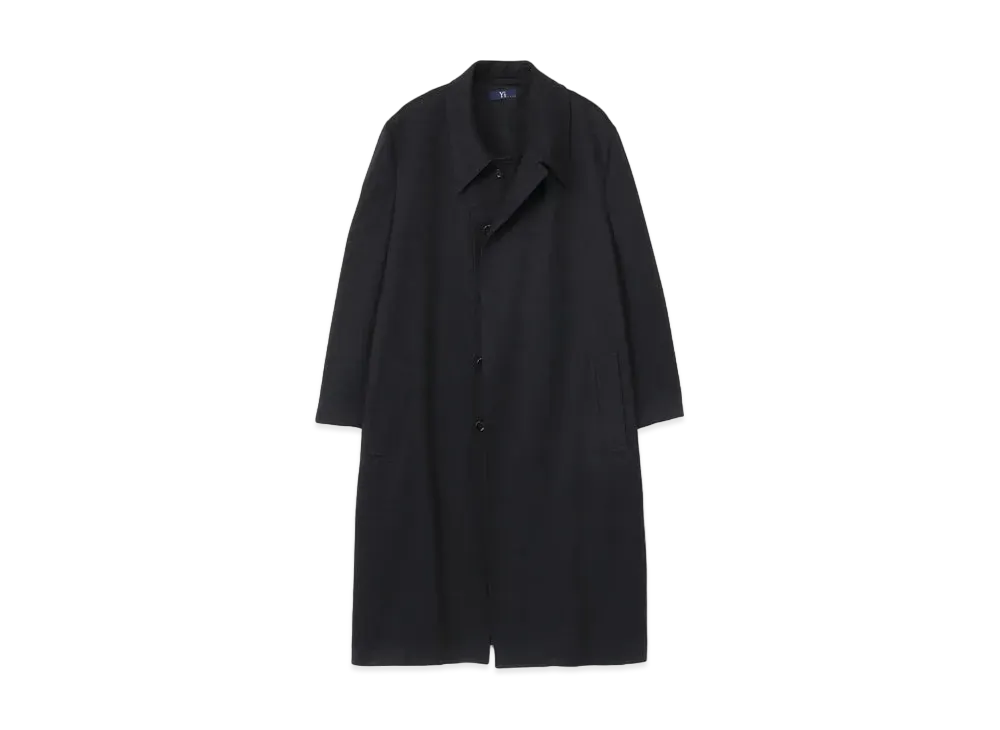 Yohji Yamamoto Y's WOOLY KERSEY STRETCH DOUBLE COAT "Black"
