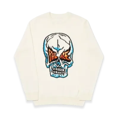 PALACE Skull Knit "White"