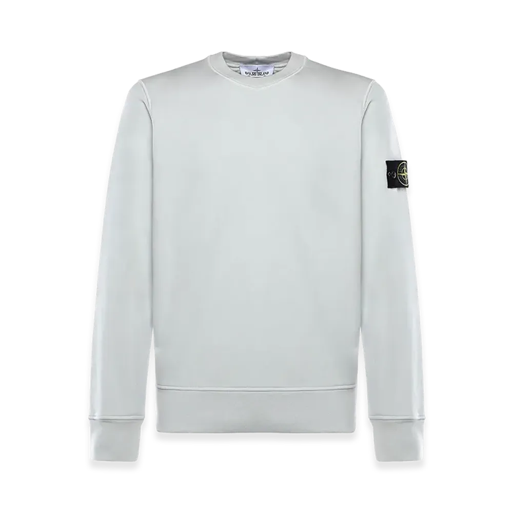 Stone Island Regular Fit Medium-Weight Cotton Crewneck Sweatshirt With Raglan Sleeves "LightBlue"