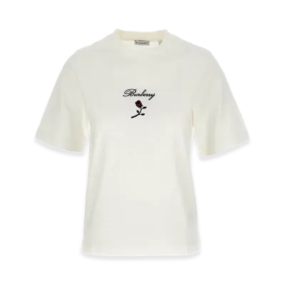 Burberry Women's Stretch Cotton T-Shirt "White"