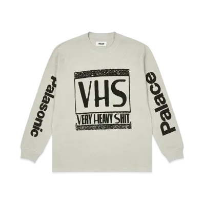 PALACE Vhs Thermal Longsleeve Top "Grey Marl"