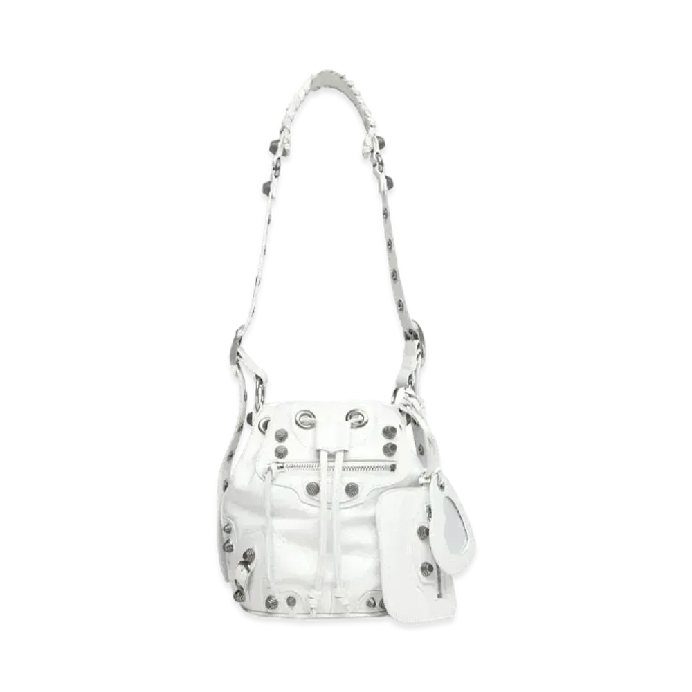 BALENCIAGA Le Cagole XS Bucket Bag "Off White"