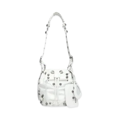 BALENCIAGA Le Cagole XS Bucket Bag "Off White"