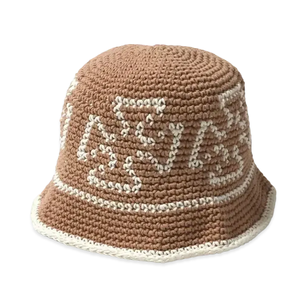 MFC STORE x made in KEY Iron Cross Crochet Hat "Brown"