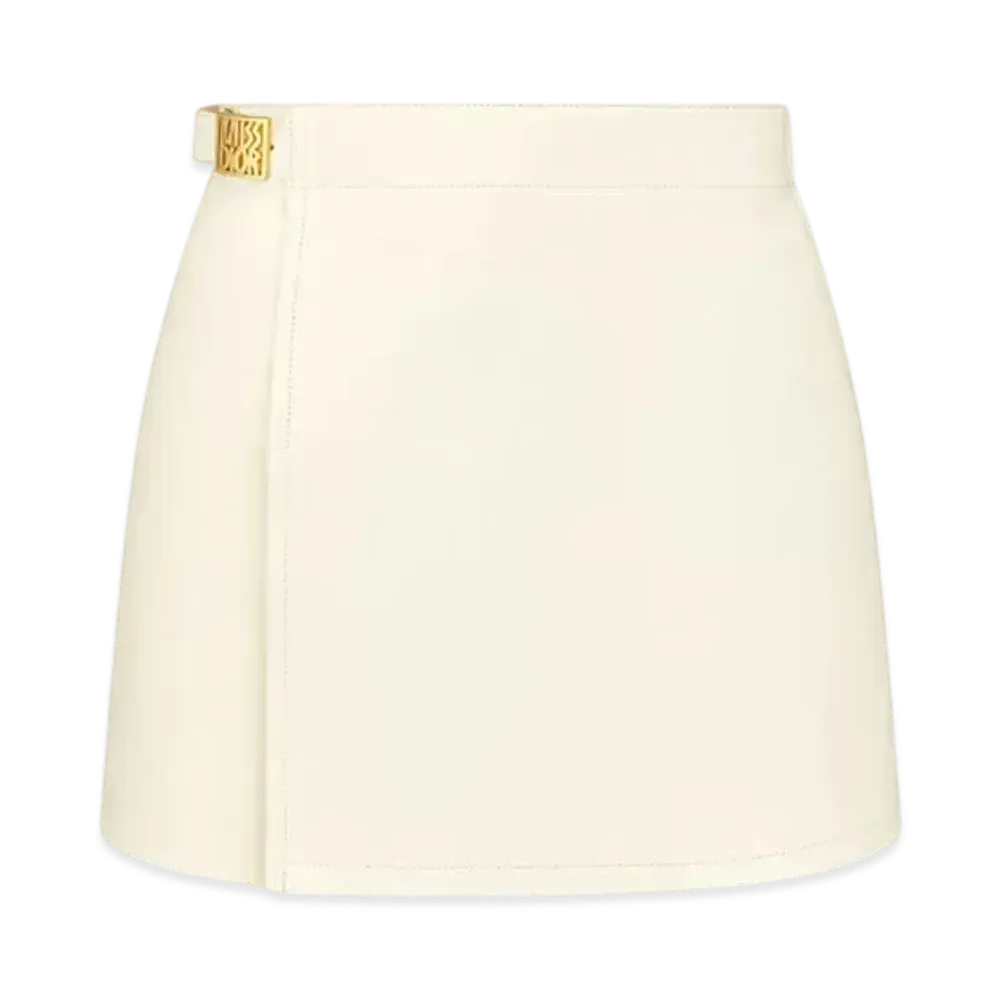 Dior Miss Dior Mini Skort Goatskin with Miss Dior Graffiti Signature "Ecru"