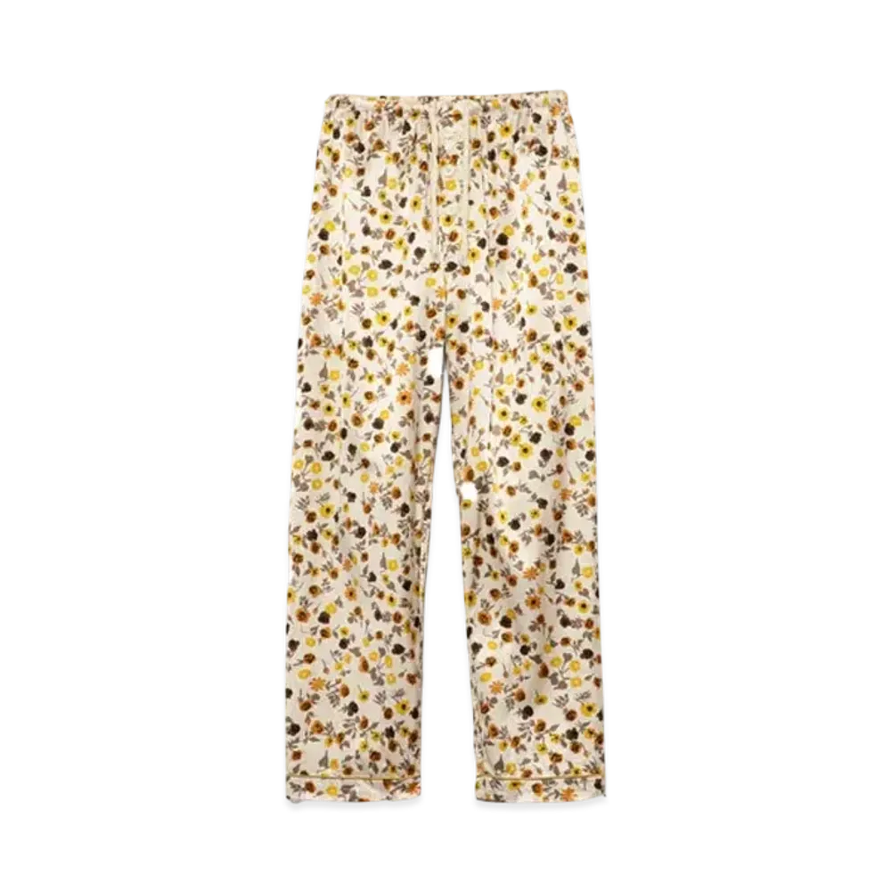 FUMIKA UCHIDA Flower Printed Pants "Ecru"
