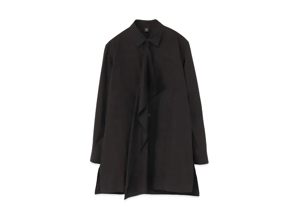 Yohji Yamamoto Y's BROAD FRONT FLAP BLOUSE "Black"