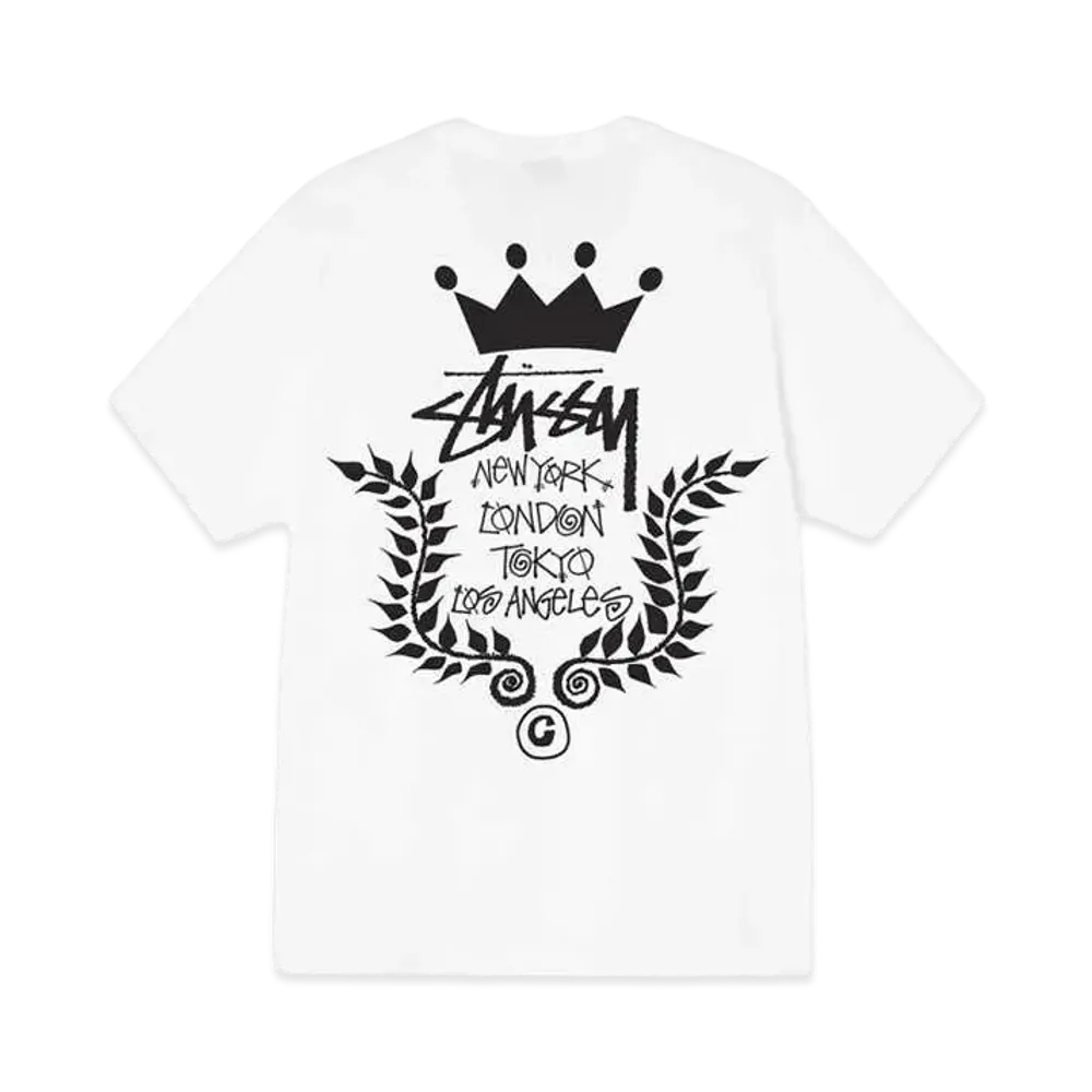 Stussy CROWN WREATH TEE "White"
