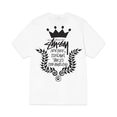 Stussy CROWN WREATH TEE "White"
