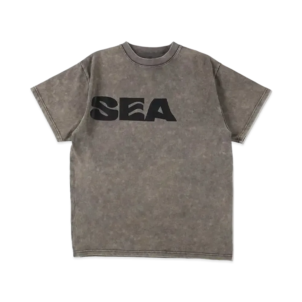 WIND AND SEA Smooth Pigment Dye (Sea) S/S Tee "Charcoal"
