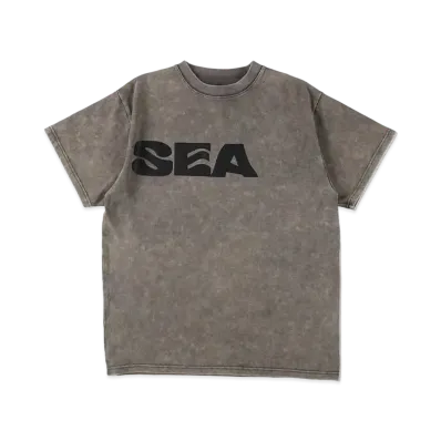 WIND AND SEA Smooth Pigment Dye (Sea) S/S Tee "Charcoal"