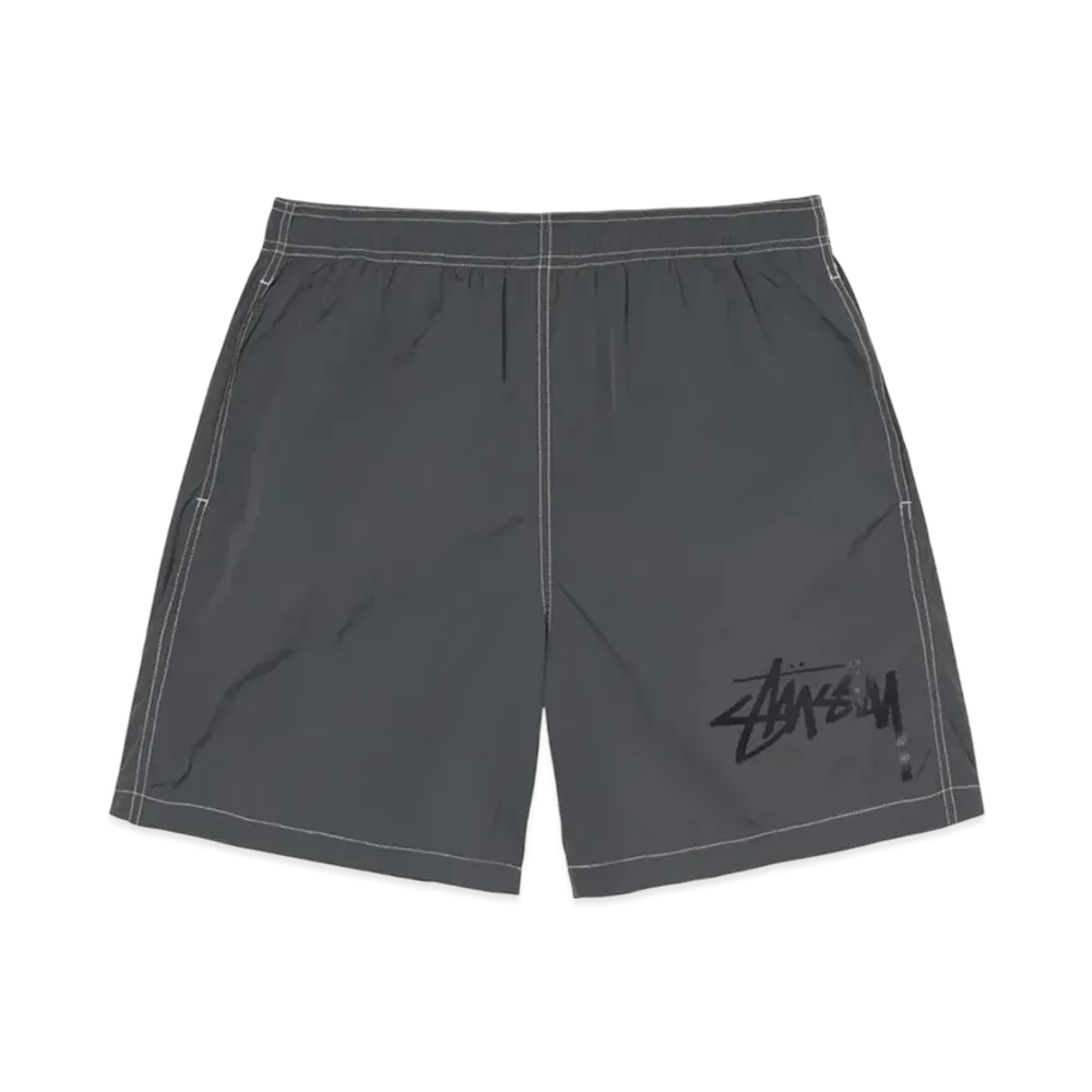 Stussy Big Stock Nylon Shorts "Charcoal"