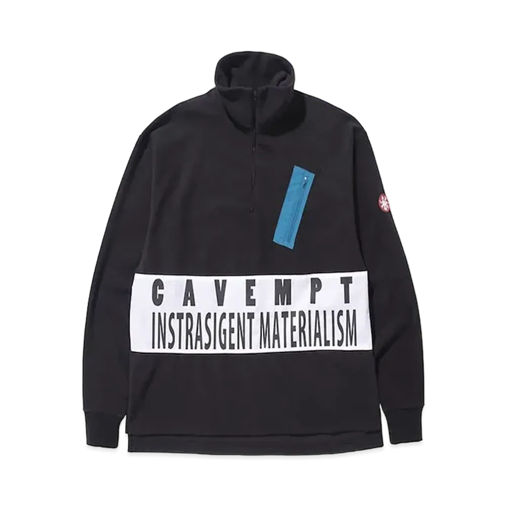 Cav Empt (C.E) FLEECE ZIP TURTLE NECK "Black"