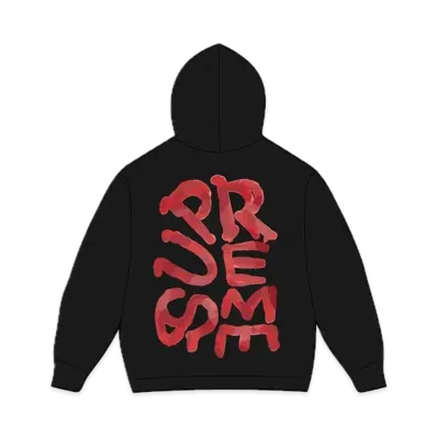 Supreme Paint Hooded Sweatshirt "Black"