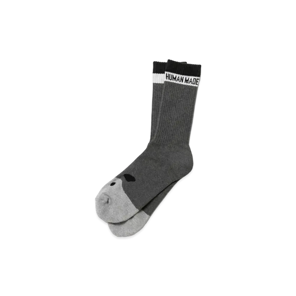 HUMAN MADE DUCK PILE SOCKS "Charcoal"