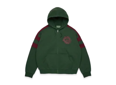 DENIM TEARS Denim U Paneled Zip Hoodie "Green"