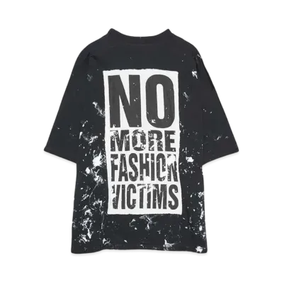 KATHARINE HAMNETT INSIDE OUT SLOGAN TEE "BLACK"