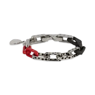 Louis Vuitton x Yayoi Kusama Monogram Chain Bracelet Infinity Dots "Rouge/Noir"