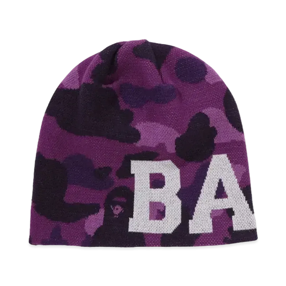 A BATHING APE Knit Cap "Purple"
