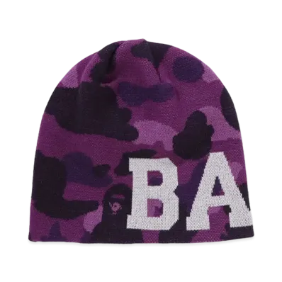 A BATHING APE Knit Cap "Purple"