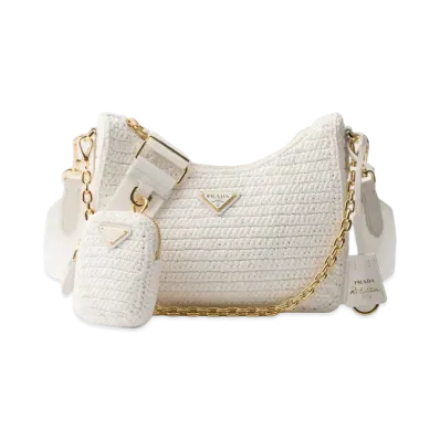 Prada Re-Edition 2005 Crochet Bag "White"